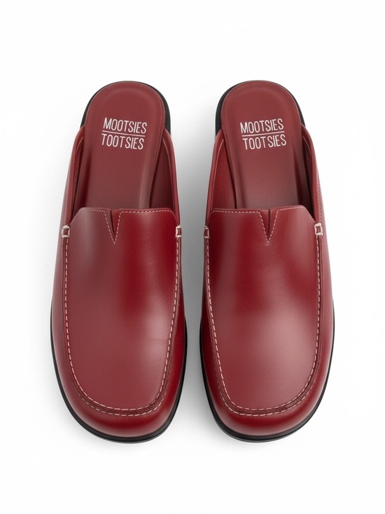 Mootsies Tootsies Shoes - Mootsies Tootsies Leather Mule Loafers Burgundy Slip On Classic Size 8.5